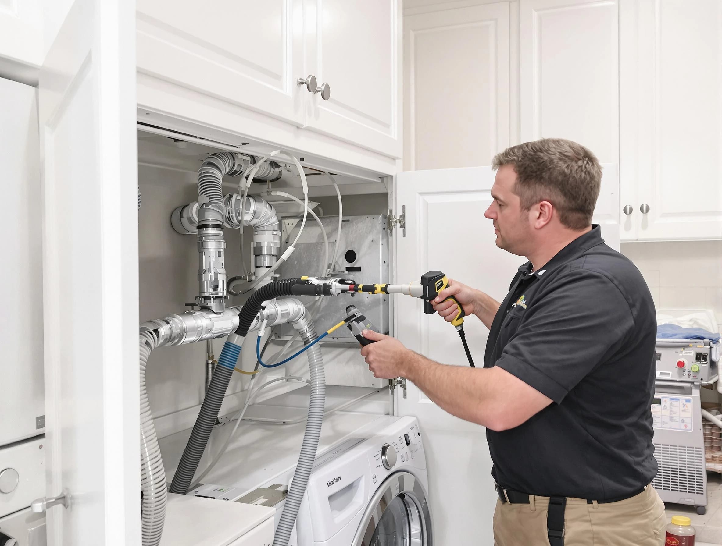 Paradise Valley Dryer Vent Cleaning professional removing severe blockage from a clogged dryer vent in Paradise Valley