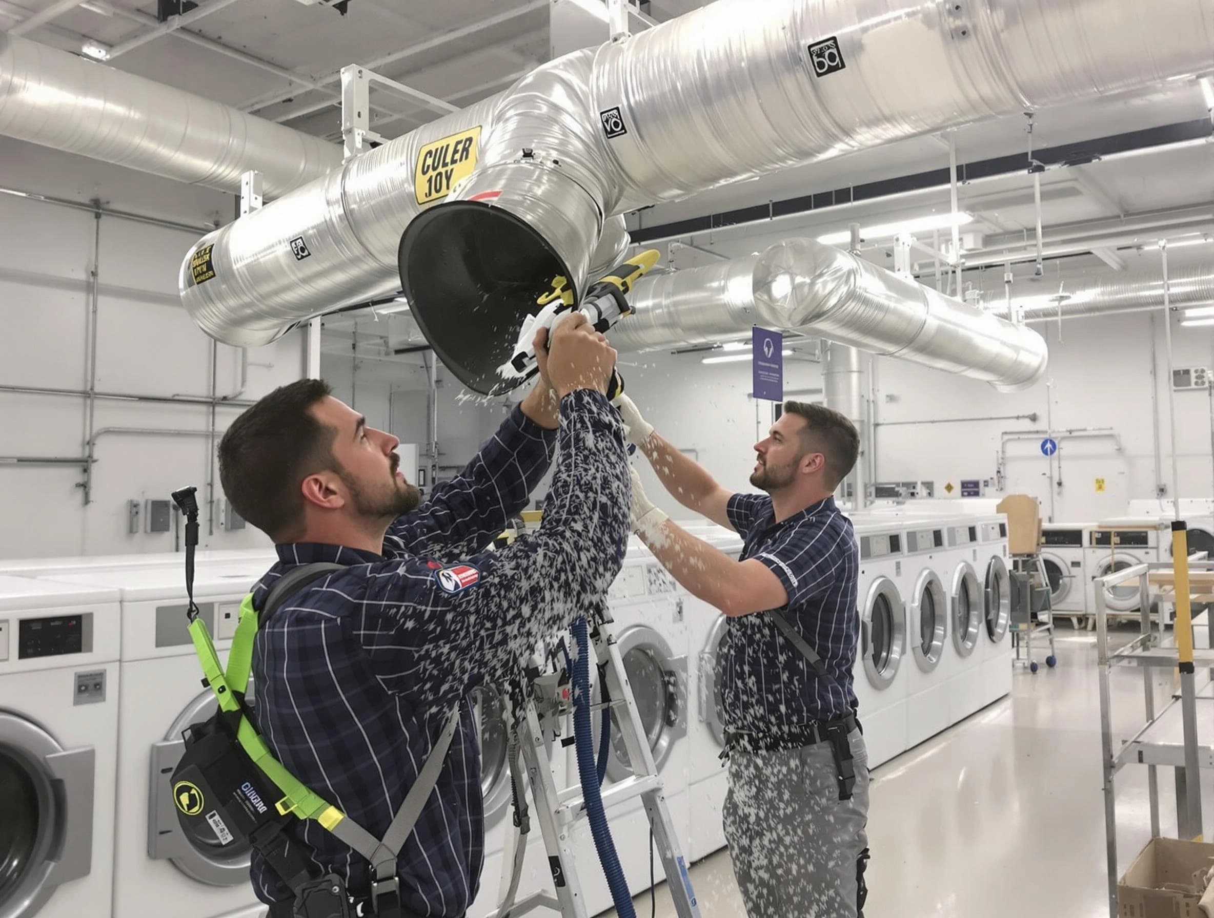 Paradise Valley Dryer Vent Cleaning team performing large-scale commercial dryer vent cleaning in Paradise Valley