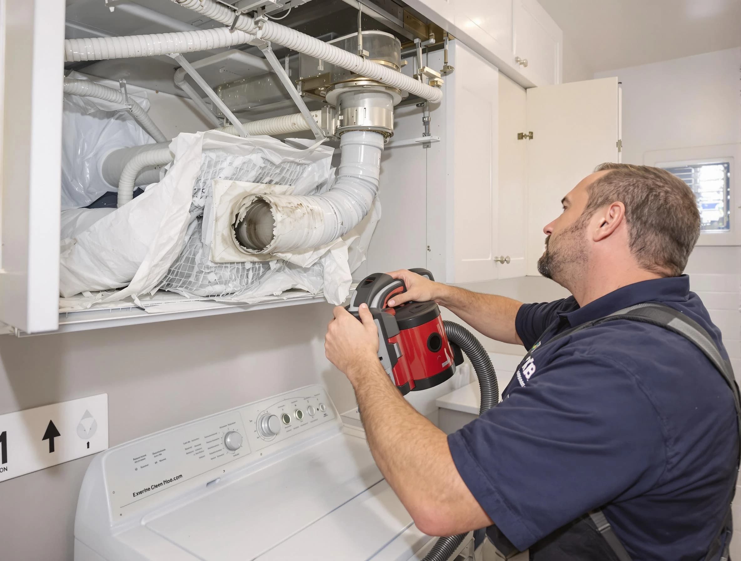 Paradise Valley Dryer Vent Cleaning technician performing professional exhaust vent cleaning at a residential property in Paradise Valley