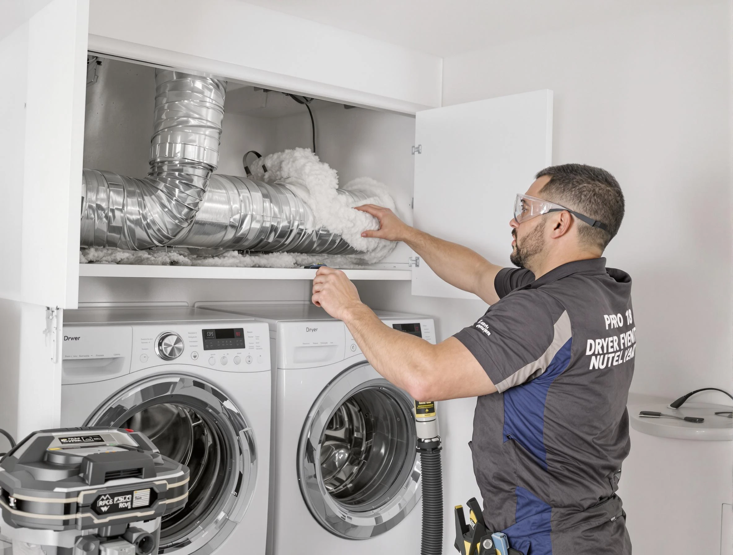 Paradise Valley Dryer Vent Cleaning certified technician performing specialized gas dryer vent cleaning in Paradise Valley